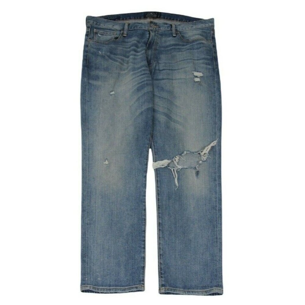 Lucky Brand Mens Jeans 36x324 Distressed Knee Blowout Denim 410 Athletic Fit